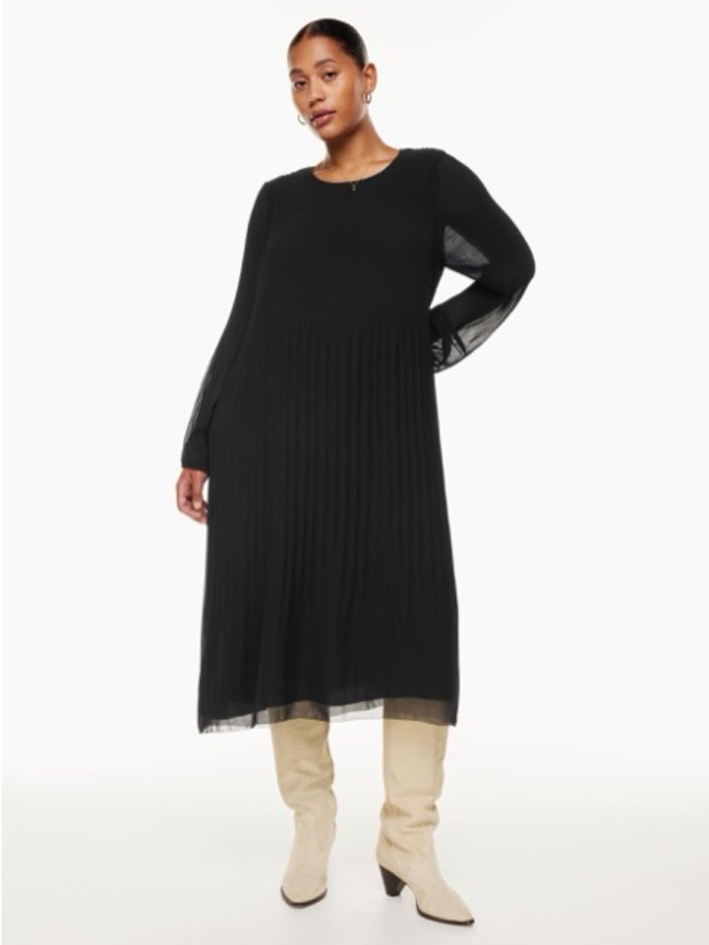 Aritzia Daydreamer Midi Dress in Black XL